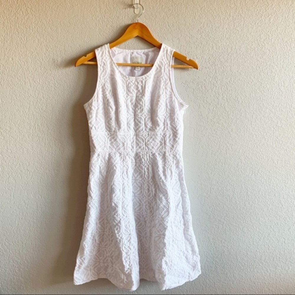 Anthropologie Donna Morgan White Embroidered Dress